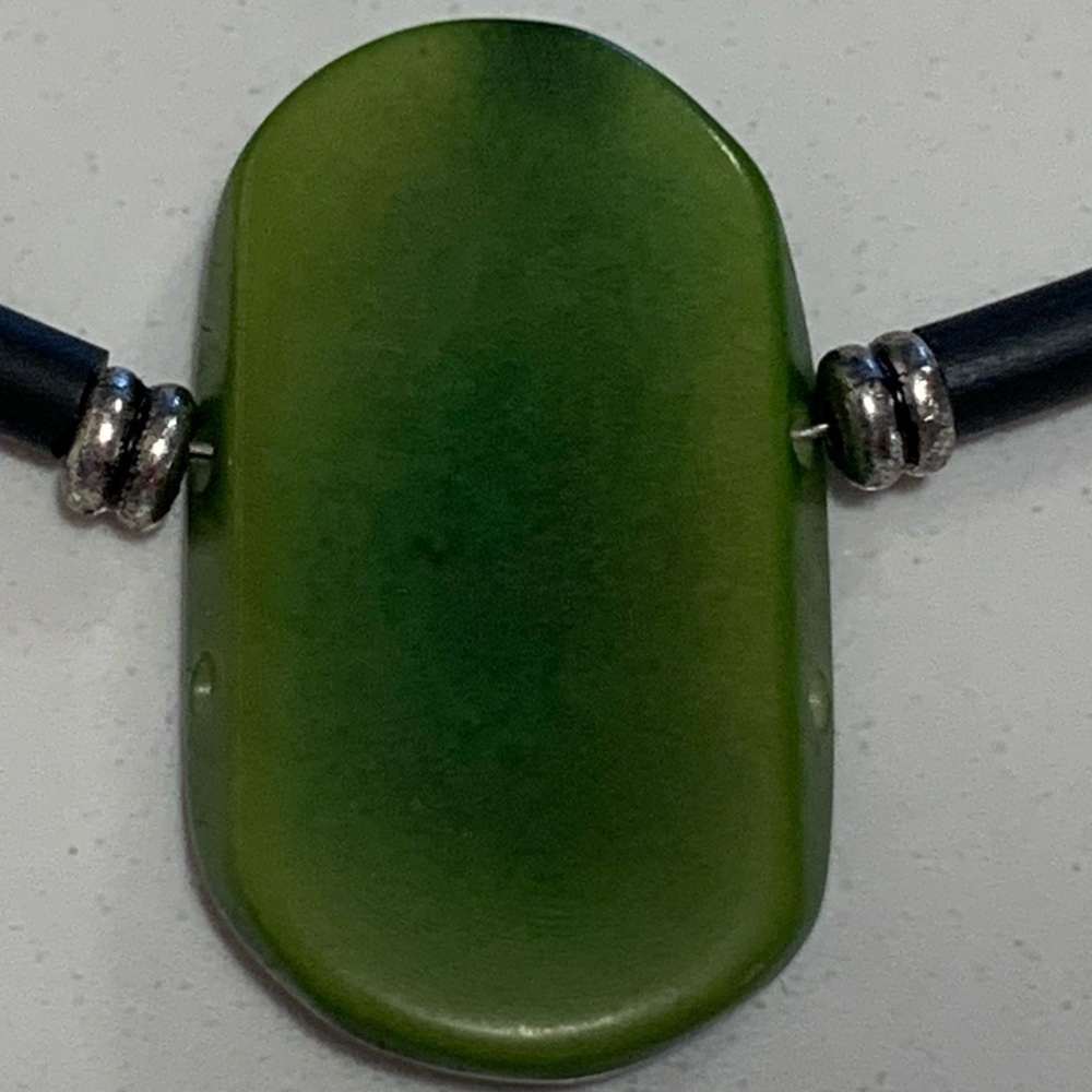 Green Stone Pendant Necklace